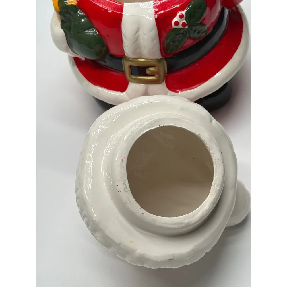 OGGI Funtime Ceramic Cookie‎ Jar St Nick Santa Claus Christmas Holiday